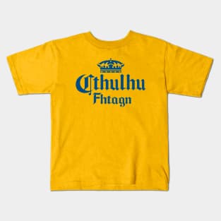 Cthulhu Corona in Blue Kids T-Shirt